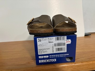 New BIRKENSTOCK Women s Sz 5 Catalina Cushion Buckle GRACEFUL TAUPE