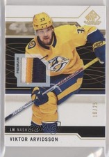 2018 SP Game Used Gold Spectrum Premium Material 16/25 Viktor Arvidsson #49 hn6