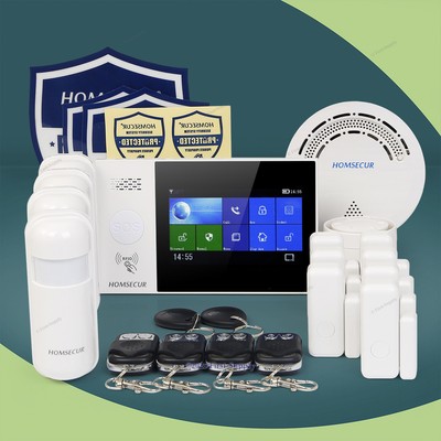 HOMSECUR Wireless WIFI 4G LCD Home Alarm System Touch Screen 