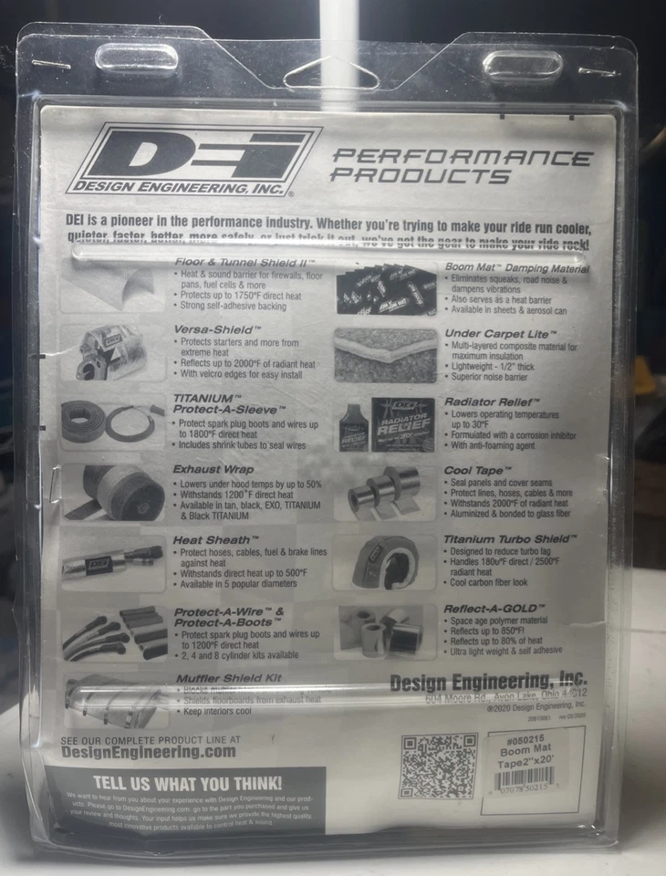 Design Engineering 050215 Boom Mat Damping Tape, 2" x 20ft Roll 2" x 20' - Image 2 of 4