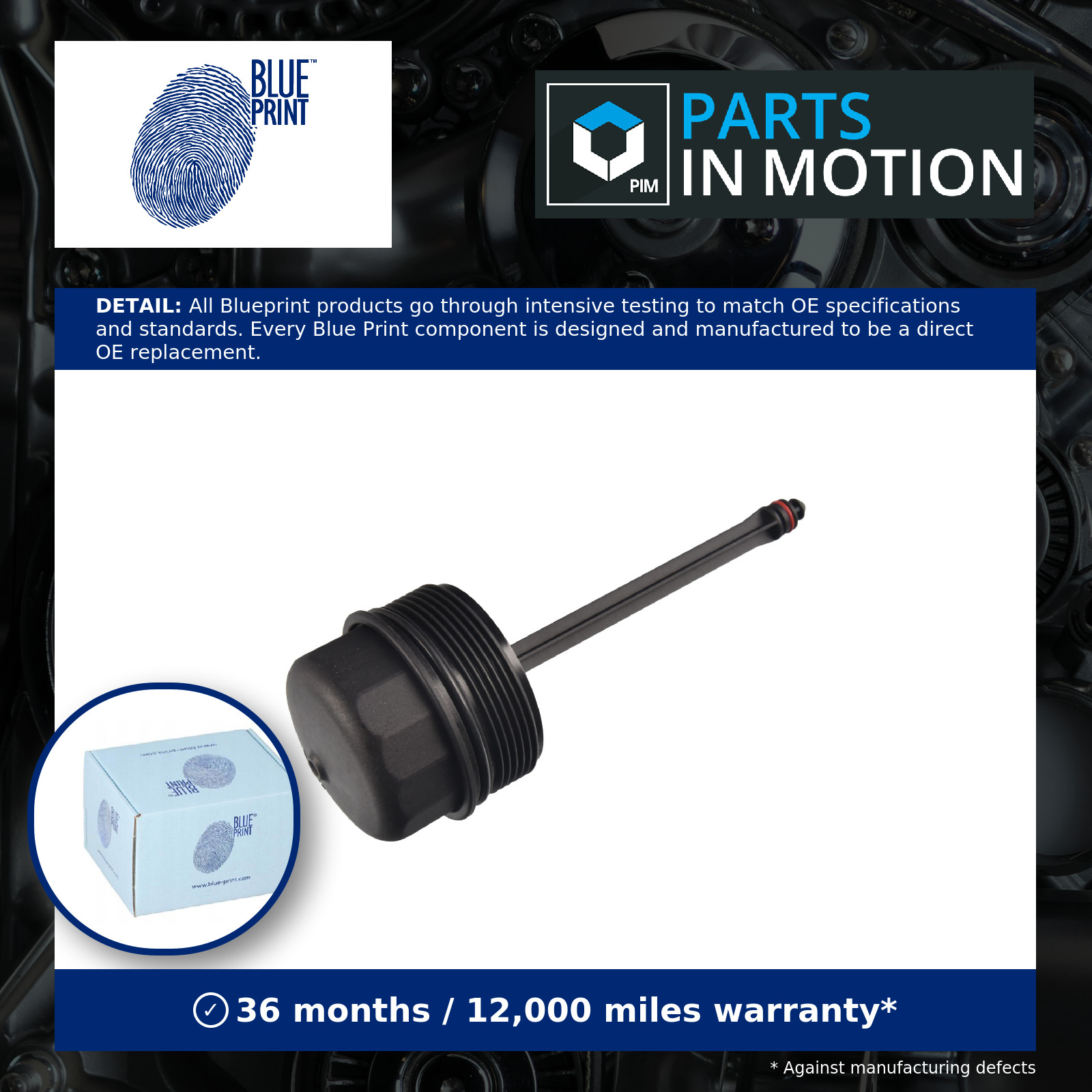 Golf Oil Filter Housing Cap Fits VW Audi A3 038 115 433 Blue Print ADBP990028 - Image 17