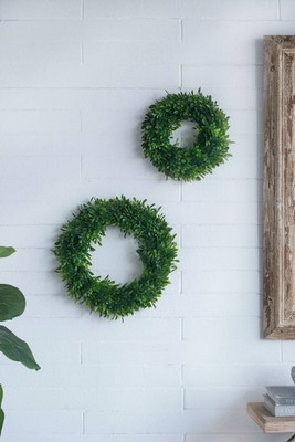 Set of 2 Greenery Wreath for Home Wedding Wall Window Decoration