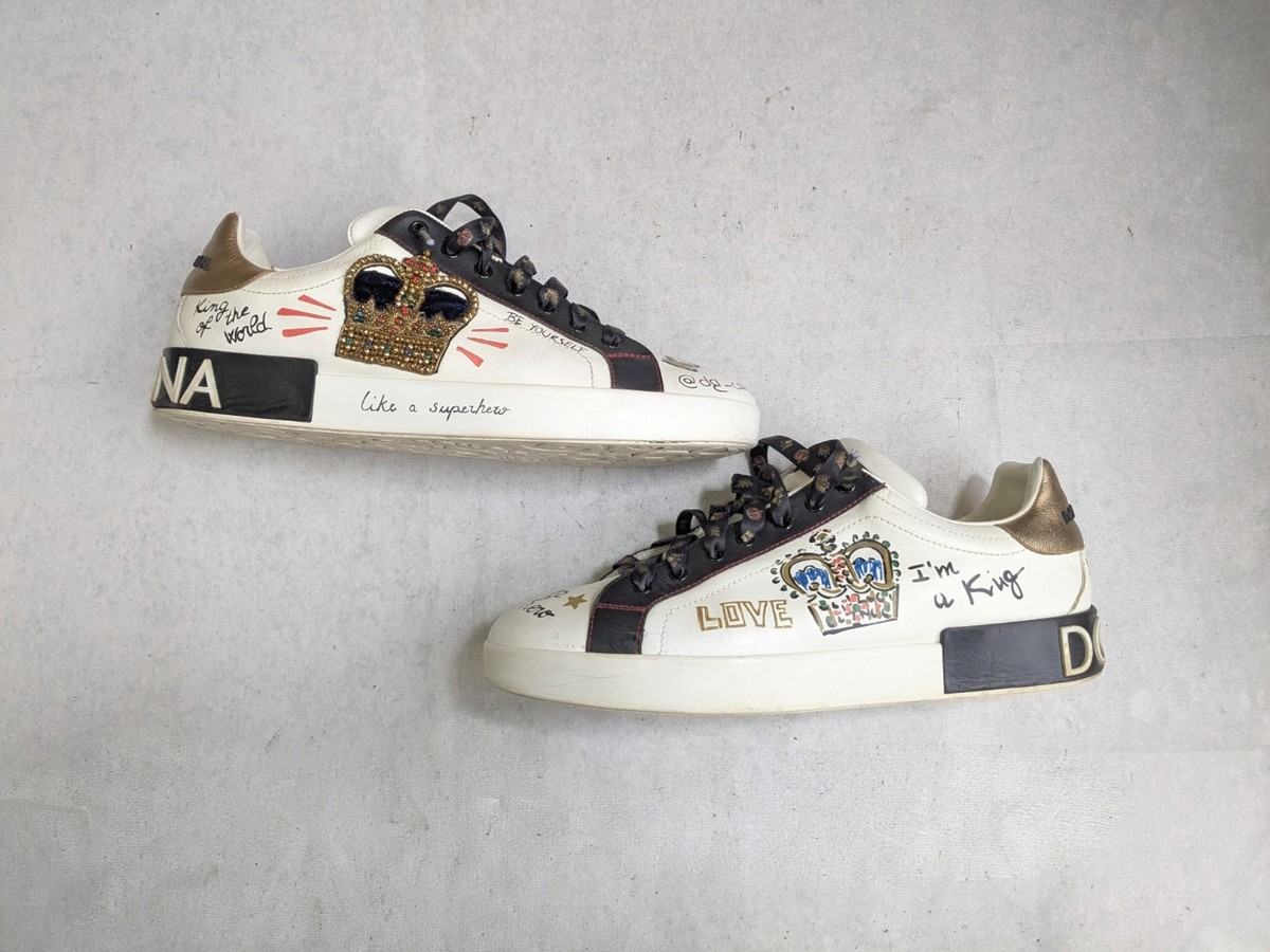 Dolce & Gabbana Portofino Sneakers White Men US 11 Leather  display picture 1