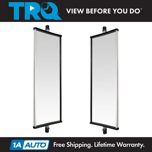 TRQ West Coast Mirror Manual 16x6 Aluminum Set for Commercial Heavy Duty Truck