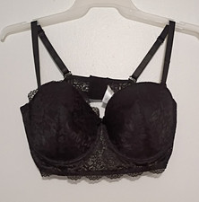 Luxie Bluxe Black Floral Lace Underwire Balco...