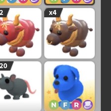 Adopt Me Neon Fly Ride Blue Dog
