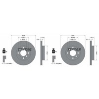 2X Textar PRO Bremsscheiben 238Mm InnenbelÜFtet Vorne Passend FüR Dacia Spring |