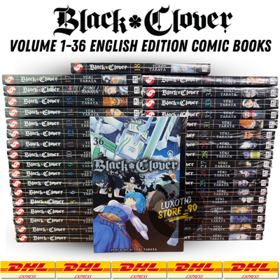 Black Clover Manga English Vol 1-36 (Half/Full Set) by Yuki Tabata