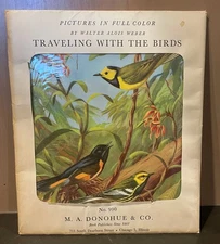 Vintage BIRD PRINTS, Vibrant Color, by Walter A. Weber, MA Donohue Co. Publisher