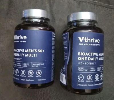 Vitamin Shoppe Vthrive Bioactive Men s 50+ One-Daily Multi 30 Caps 2-pack SePics