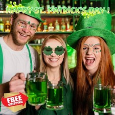 Hamiutci St Patricks Day Shamrock Temporary Tattoos Face Stickers