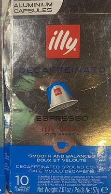 Illy Decaffeinato Espresso 10 Pods For Nespresso Classic Roast BB 10/2026