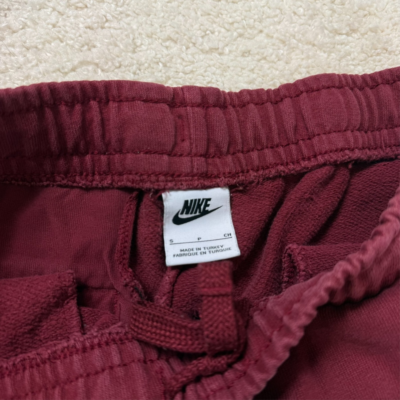 VTG Nike Red Navy Swoosh Medium Sweatshirt & Small Sweatpants Set Full Tracksuit image 7