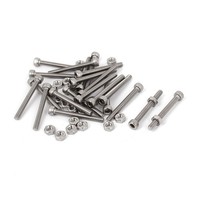 20 Stk Zylinderschrauben Mit Muttern M3 X 28Mm Innensechskant Edelstahl