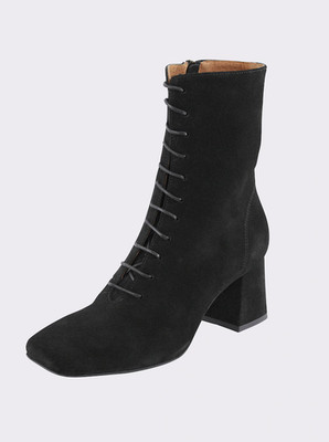 Stiefel schwarz 39 Damen Leder Heine Schnürstiefelette UVP 129  1.946
