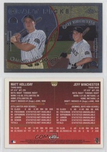 1999 Topps Chrome Draft Picks Matt Holliday Jeff Winchester #442 Rookie RC