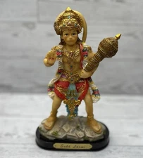 Hindu God Hanumanji Hanuman With Gada - Subh Laxmi 7” Resin Figurine