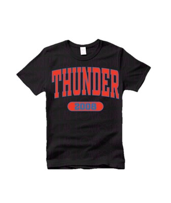 Thunder Basketball Adult Unisex T-shirt Basketball Size 2XL