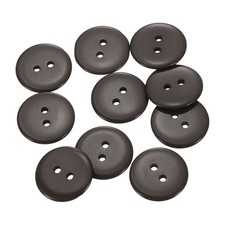 10pcs Resin Sewing Button 20mm 3/4" 2 Holes Round Craft Buttons Dark Brown