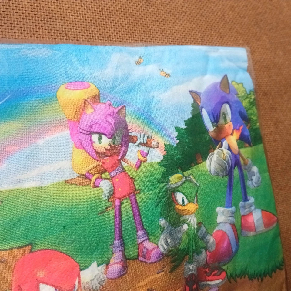 Sonic The Hedgehog Sega 餐巾午餐餐具午餐 20 包 — 第 3/4 张图片