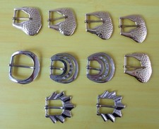 Vtg Lot of 10 Belt Buckles From Old Leather Shop Fashion Leathercraft B-127