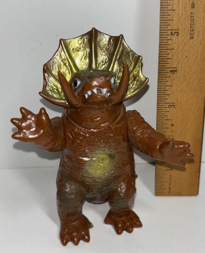 Megaloman Sofubi ZANINGA Soft Vinyl Kaiju Figur braun KO Version 1979 Japan - Bild 2 von 6