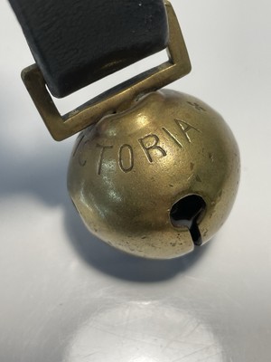 Victoria No 22 Brass Bell Vtg Sleigh Bell Horse Harness Polar Express Believe