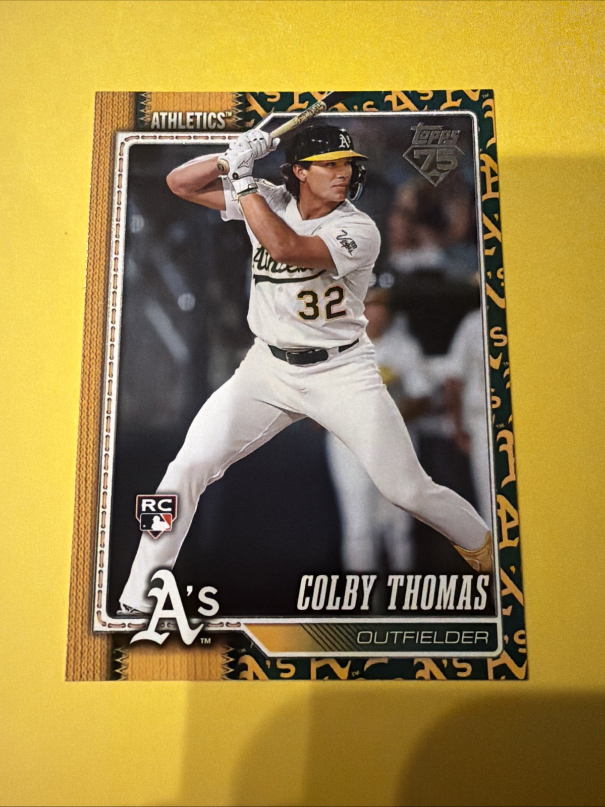 2026 Topps Colby Thomas Team Color Border Variation SP #213 Athletics