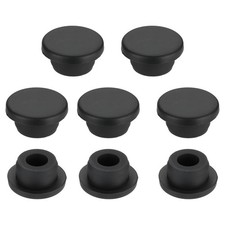 8Pcs Silicone Hole Plug 21mm Black High Temp T Type Rubber Stoppers