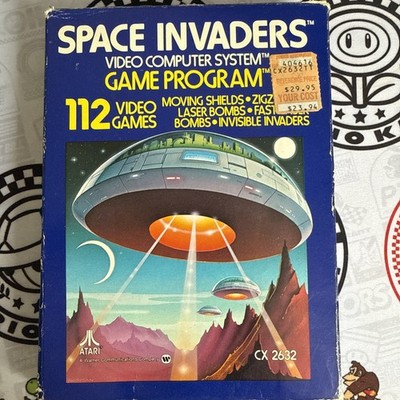 SPACE INVADERS (Atari 2600, 1980) CIB Complete Cartridge, Manual