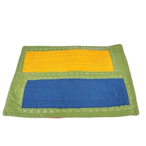 Pottery Barn Kids Puppy Dog Patchwork 2 Piece Quilt Set Twin Size Blue Red - Picture 8 of 17