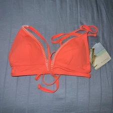 NWT Sunseeker Australia Neon Microfiber Swim Bikini Top Size 30 A/B