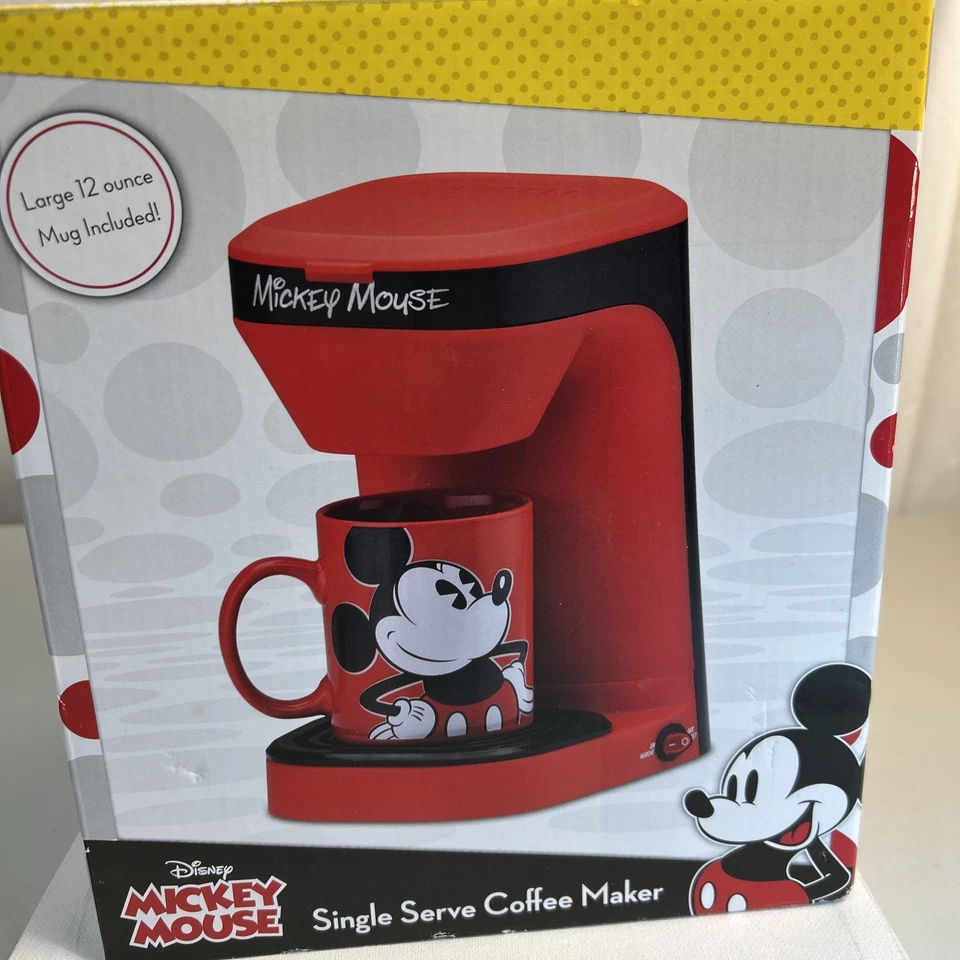 Cafetera de una sola porción Disney Mickey Mouse incluye taza de 12 oz, nueva en caja Foto 3 de 4