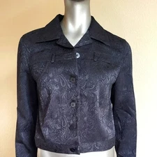 Renfrew Black Paisley Jacket Beautiful Size 6