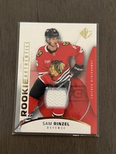 SAM RINZEL 2025-26 SP Rookie Authentics Jersey #131 Chicago Blackhawks MEM,RC