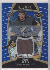 2019 Upper Deck Allure Rookies Blue Line Jerseys 64/99 Cody Glass #94 Auto h3a
