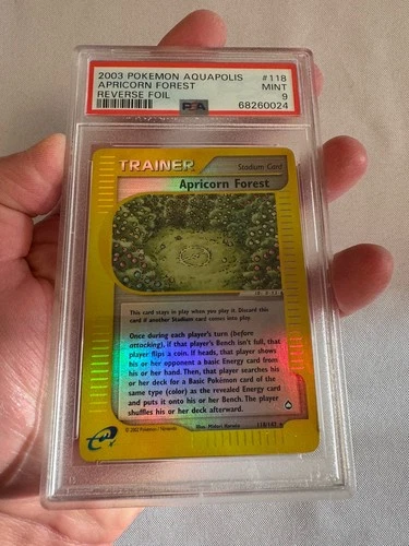 2003 Pokemon Apricorn Forest Reverse Holo Trainer Aquapolis 118/147 PSA 9 Mint!