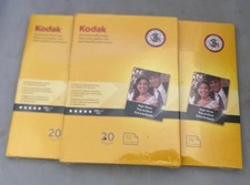 Lot Of 3 Kodak Premium Photo Paper 5x7 High Gloss 20 Sheets Packs