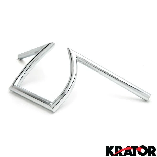 Manillar de arrastre de elevación de 8-3/4" de barras Z cromadas de 1" para Harley Custom Chopper Bobber Foto 2 de 4