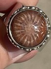 NEW! VINTAGE SAJEN Handmade Fossilized Star Coral 925 Silver Sz 6.5 adjustable — photo 9