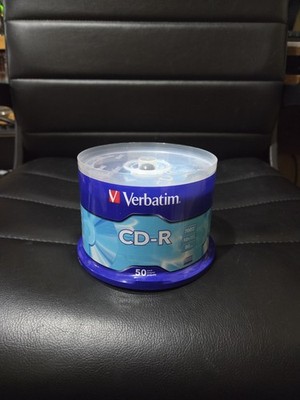 Verbatim CD-R Discs 700MB/80min 52x Spindle Silver 50/Pack New Factory Sealed 