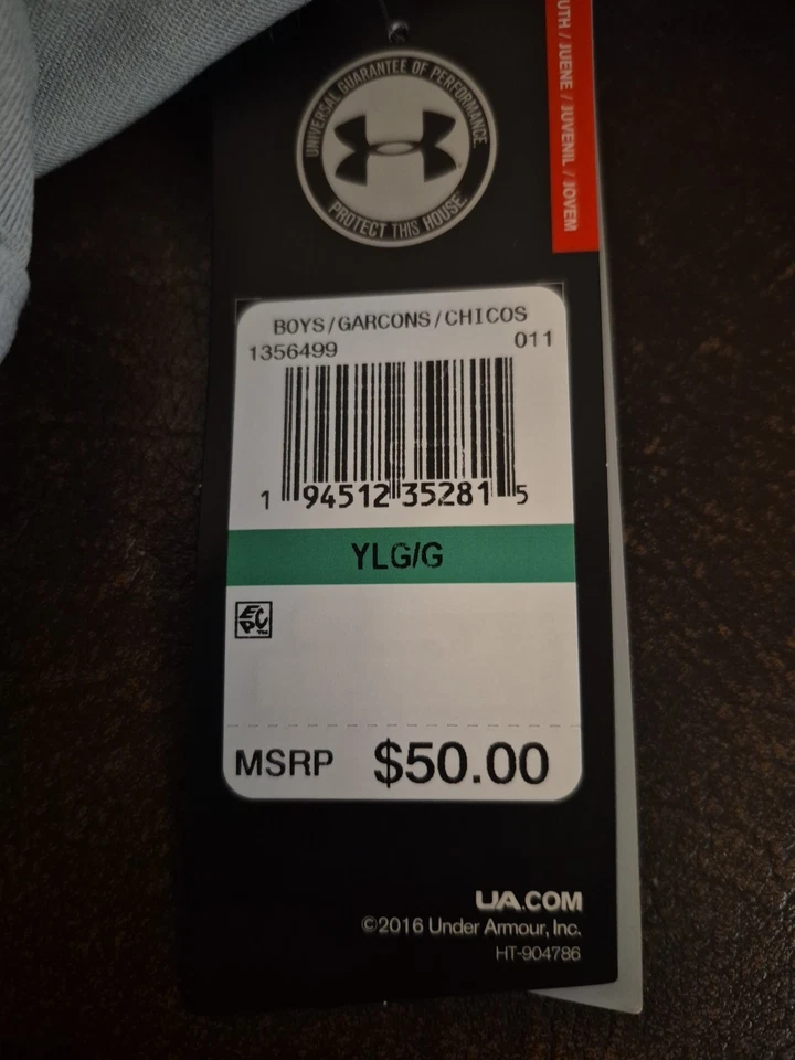 $50 NUEVO CON ETIQUETAS Under Armour Niño Juvenil L YL Hockey Gris Sudadera con Capucha 1356499-011 Foto 4 de 4