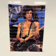 VTG Keith Richards Rolling Stones POSTER  1983 20x28" Rock N Roll Garage