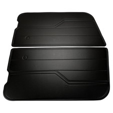 Crown Black Door Panel Set Lr For 82-95 Jeep Yj Cj-7 Cj-8 Full Steel Doors
