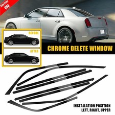 Glossy Black Delete Blackout Overlay For 2011-23 Chrysler 300 Window Trim Glossy Black Delete Blackout Overlay For 2011-23 Chrysler 300 Window Trim