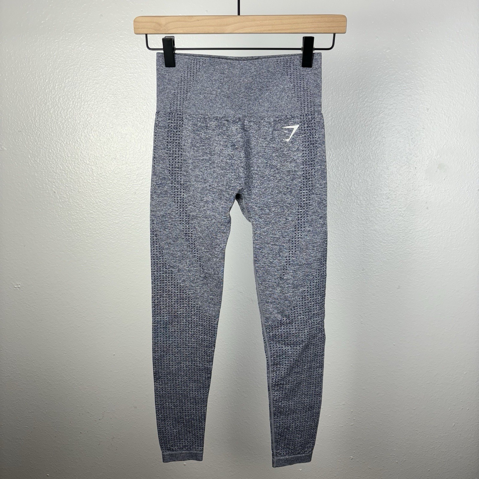 Gymshark Vital Seamless Womens Leggings Smokey Gray Marl Elastic Waist Small