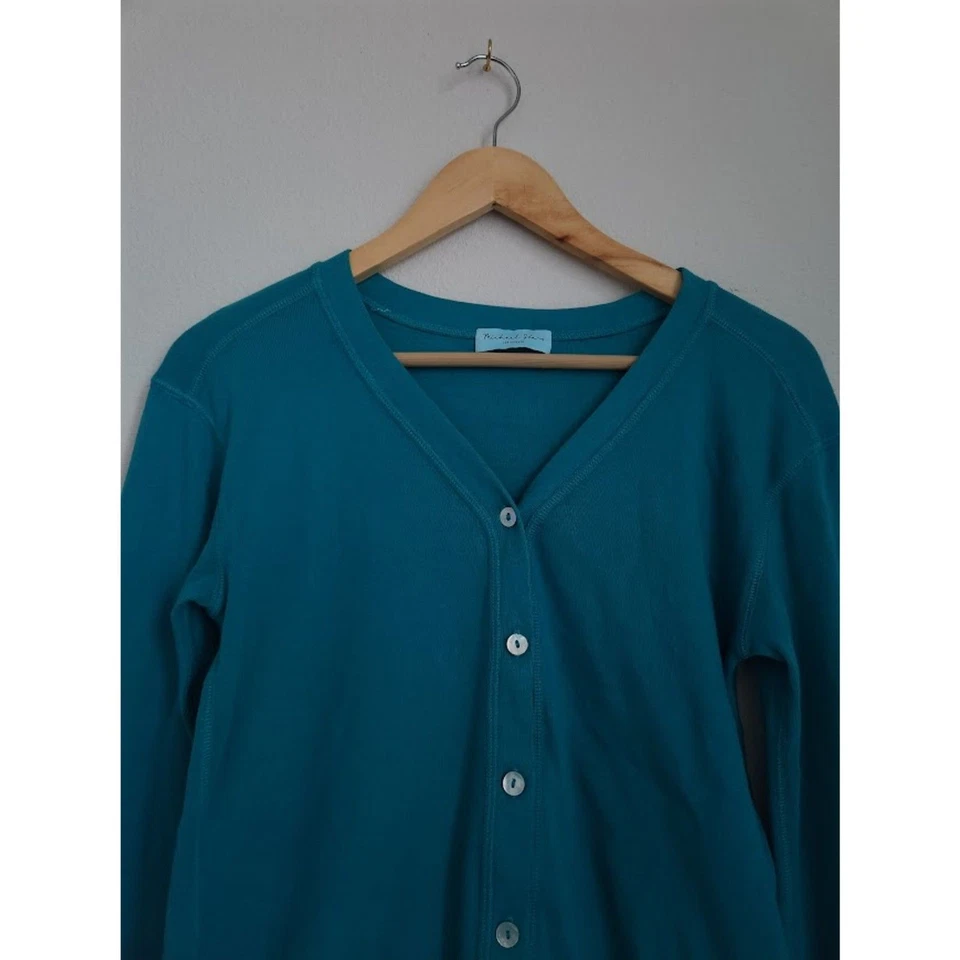 Michael Stars 绿松石 V 领纽扣前针织开衫 | XS 码 — 第 2/4 张图片