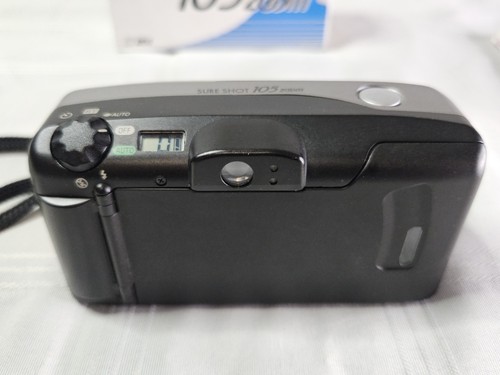 Canon Sure Shot 105 ZOOM analoge Kleinbildkamera 38-105mm Fokus manuell & Box + neuer Batt - Bild 5 von 12