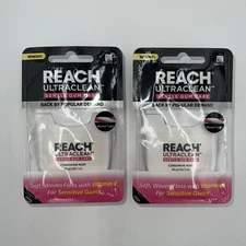 Reach X2 UltraClean Gentle Gum Care Cinnamon Mint 50 Yd Soft Woven Floss New!