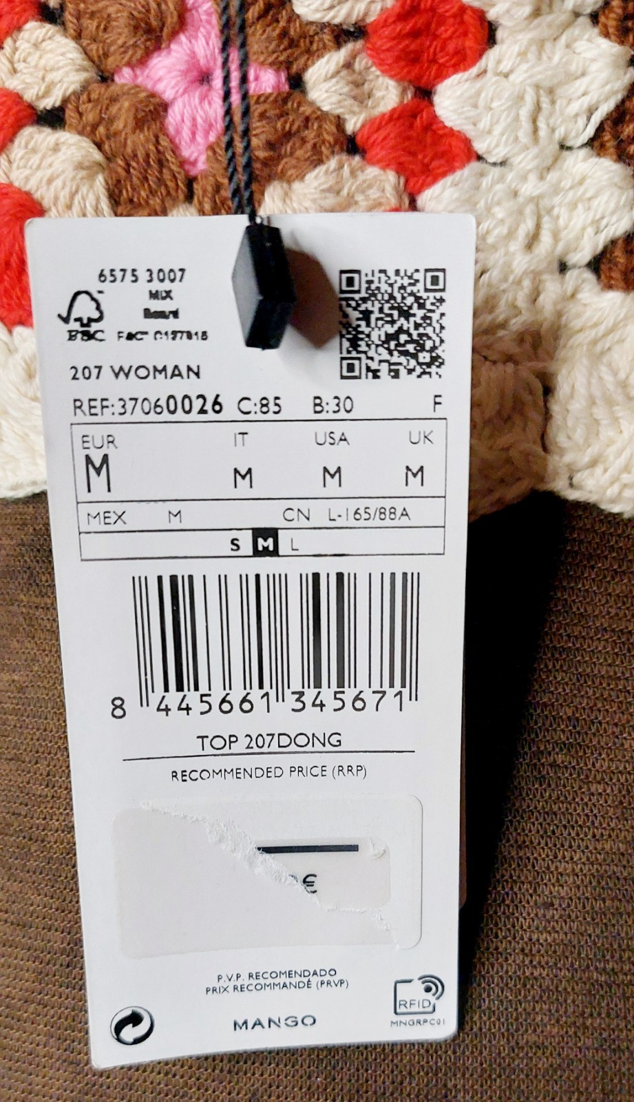 NEW with Tags Mango handmade Crochet Crop top Medium thumbnail 7